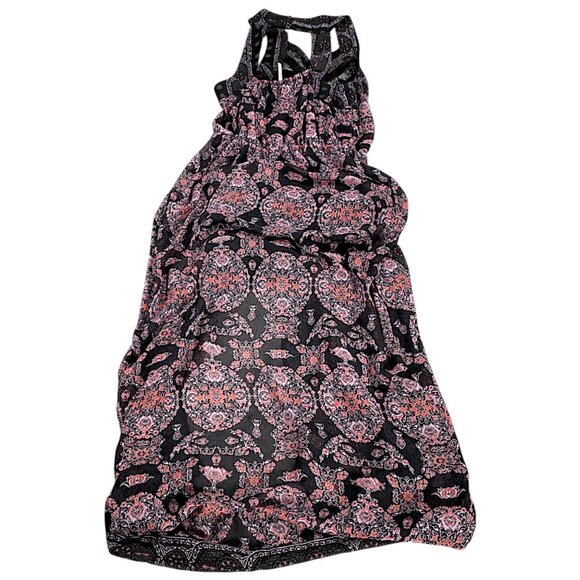 Free People Dress 4 Moroccan Print Halter Slit Summer Boho Goddess Travel Event - Picture 2 of 16